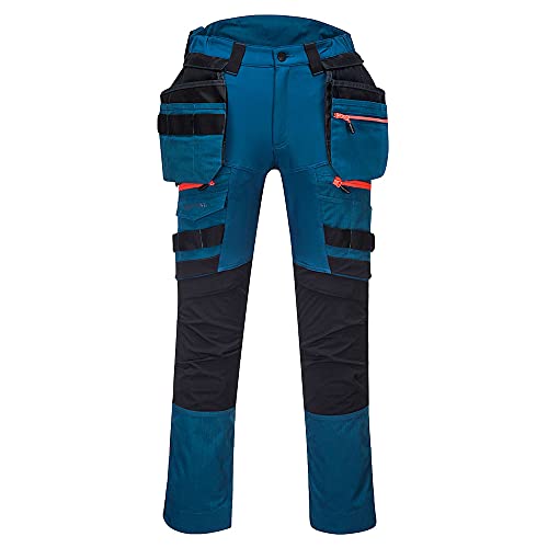 Portwest DX4 Bundhose mit abnehmbaren Holstertaschen, Größe: 28, Farbe: Metro Blau, DX440MBR28 von Portwest