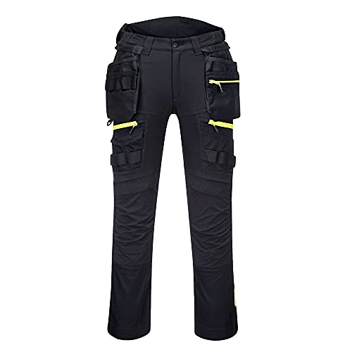 Portwest DX4 Bundhose mit abnehmbaren Holstertaschen, Größe: 32, Farbe: Schwarz, DX440BKR32 von Portwest