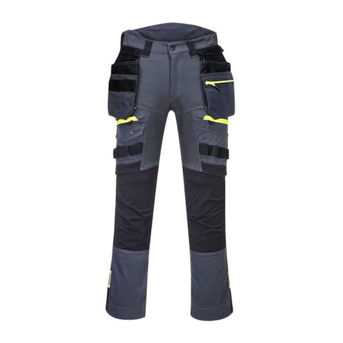 Portwest DX4 Bundhose mit abnehmbaren Holstertaschen, Größe: 36, Farbe: Metal Grau, DX440MGR36 von Portwest