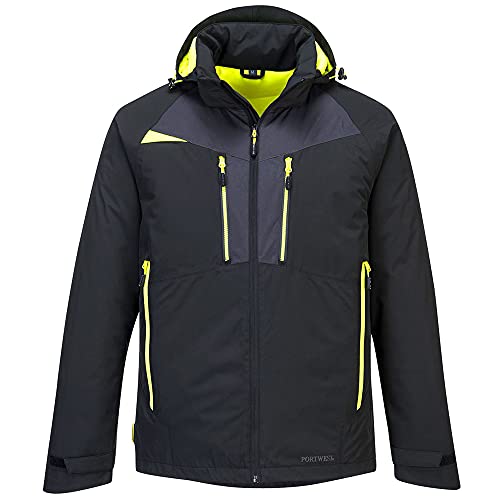 Portwest DX4 Winter Jacke für Männer, Farbe: Schwarz, Größe: M, DX460BKRM von Portwest