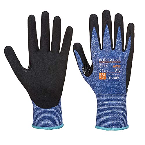 Portwest Dexi Cut Ultra Glove, Color: Blue/Black, Size: M, AP52B8RM von Portwest