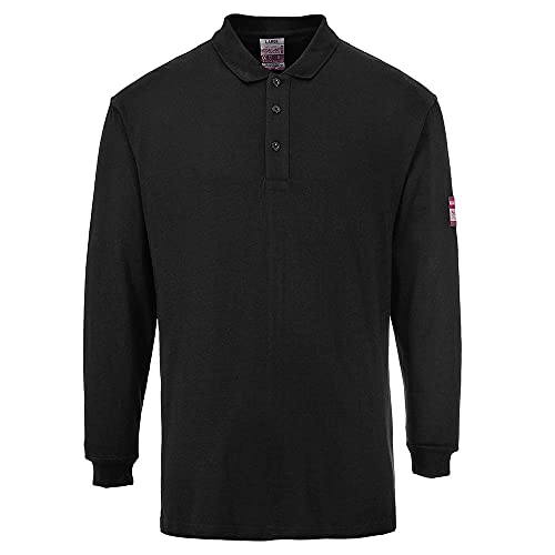 Portwest FR10 - Camisa FR antiestático Polo, color Negro, talla Medium von Portwest