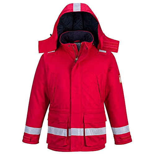 Portwest Flammhemmende Antistatik Winterjacke , Größe: L, Farbe: Rot, FR59RERL von Portwest