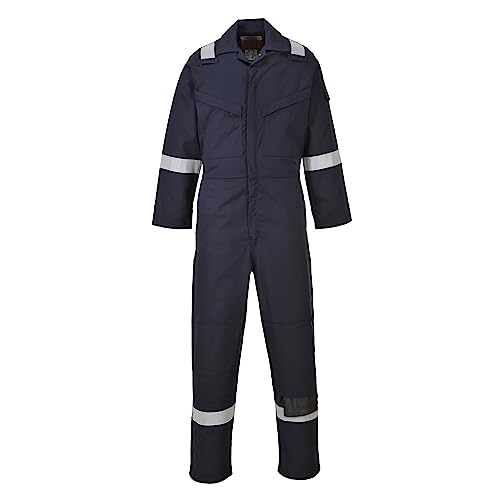 Portwest Flammhemmender, antistatischer Overall 350 g, Größe: 5XL, Farbe: Marine, FR50NAR5XL von Portwest