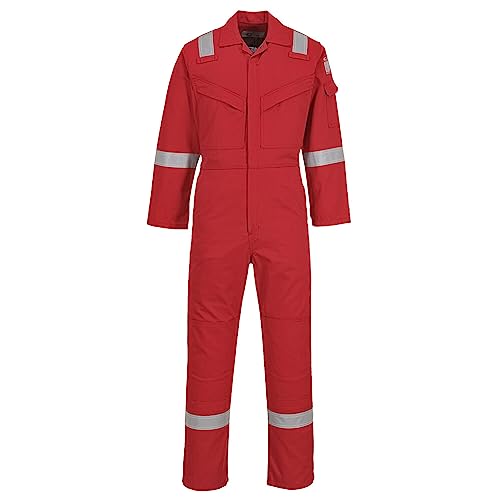 Portwest Flammhemmender, antistatischer Overall 350 g, Größe: XXL, Farbe: Rot, FR50RERXXL von Portwest