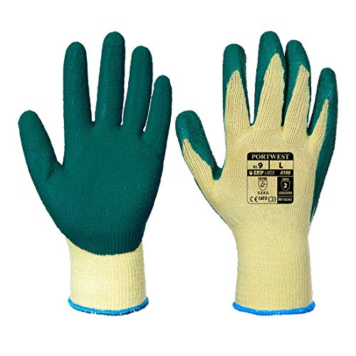 Portwest Grip Latex-Handschuh, Größe: XL, Farbe: Grün, A100GNRXL von Portwest