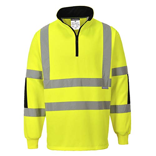 Portwest Herren B308 Xenon Rugby Sweatshirt, Gelb, 5XL EU von Portwest