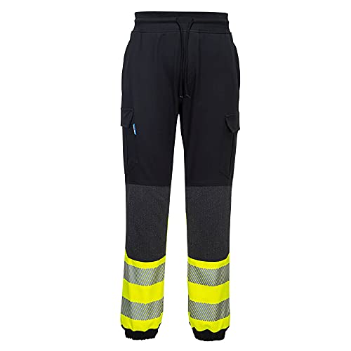 Portwest KX3 Warnschutz Flexi Bundhose für Männer, Farbe: Schwarz/Gelb, Größe: L, KX341KYRL von Portwest