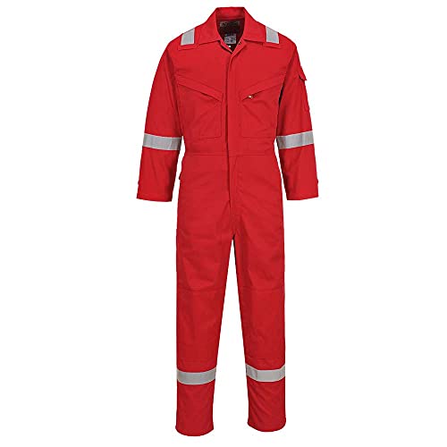 Portwest Leichter, antistatischer Overall 280 g, Größe: XL, Farbe: Rot, FR28RERXL von Portwest