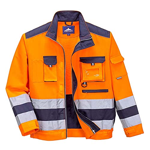 Portwest Lille Warnschutz-Jacke , Größe: M, Farbe: Orange/Marine, TX50ONRM von Portwest
