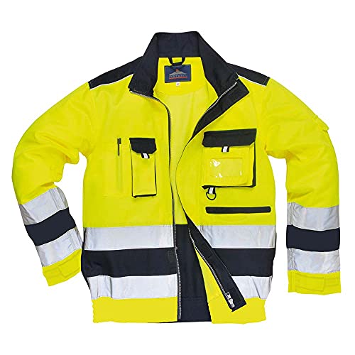 Portwest Lille Warnschutz-Jacke , Größe: XL, Farbe: Gelb/Marine, TX50YNRXL von Portwest