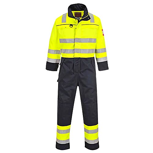 Portwest Multinorm-Warnschutz-Overall , Größe: 4XL, Farbe: Gelb/Marine, FR60YNR4XL von Portwest