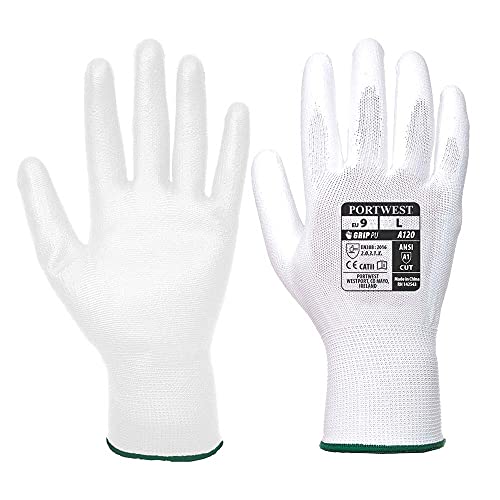 Portwest PU Handschuh für Verkaufsautomaten, Größe: S, Farbe: Weiß, VA120W6RS von Portwest