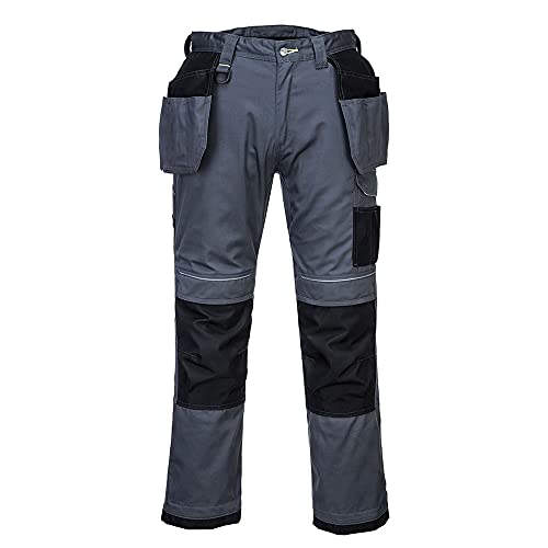 Portwest PW3 Arbeitshose mit Holstertaschen, Größe: 30, Farbe: Zoom Grau/Schwarz Short, T602ZBS30 Portwest PW3 Arbeitshose mit Holstertaschen, Größe: 30, Farbe: Zoom Grau/Schwarz Short, T602ZBS30 von Portwest