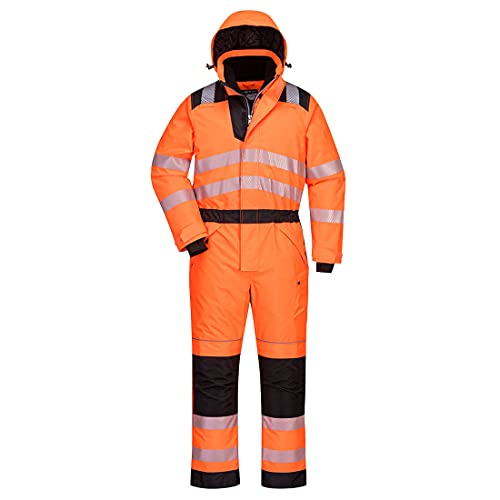 Portwest PW3 Warnschutz-Winter-Overall, Orange/Schwarz, Größe: S von Portwest