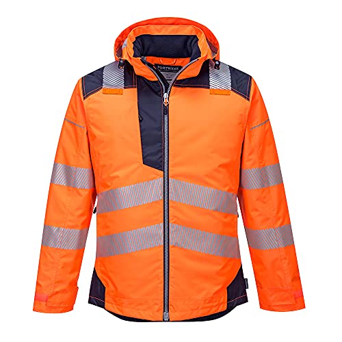 Portwest PW3 T400ONRL Warnschutz-Winterjacke, hochsichtbar, Orange/Dunkelmarineblau, Größe L von Portwest