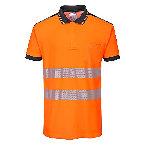 Portwest PW3 Warnschutz-Poloshirt, Größe: XL, Farbe: Orange/Schwarz, T180OBRXL von Portwest