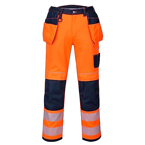 Portwest PW3 Warnschutzhose, Größe: 30, Farbe: Orange/Marine Short, T501ONS30 von Portwest