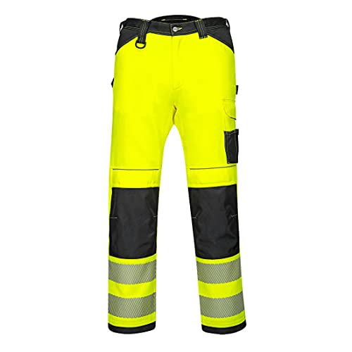 Portwest PW340 Herren PW3 Hi-Vis Arbeitshose Gelb/Schwarz, 33 von Portwest