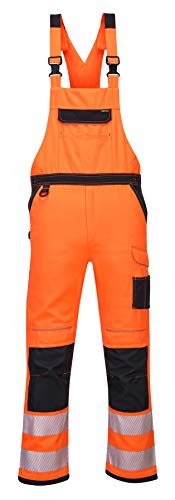 Portwest PW344 - PW3 Hi-Vis Bib & Brace (Large, Orange/Black) von Portwest