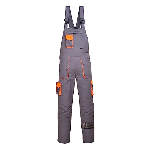 Portwest TX12 Herren Texo Kontrast Latzhose Arbeitslatzhose Grau, 4XL Portwest TX12 Herren Texo Kontrast Latzhose Arbeitslatzhose Grau, 4XL von Portwest