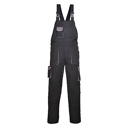 Portwest Portwest Texo Kontrast Latzhose, Größe: L, Farbe: Schwarz, TX12BKRL von Portwest