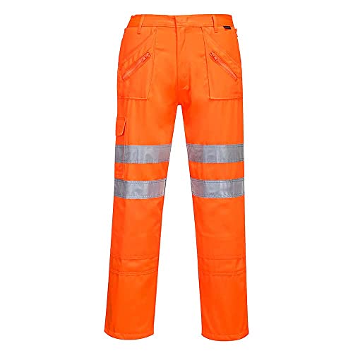 Portwest RT47 - Pantalones de acción ferroviario, color naranja, talla Small von Portwest