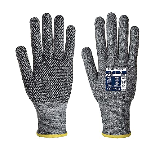 Portwest Sabre-Dot Schnittschutz-Handschuh, Größe: XL, Farbe: Grau, A640G7RXL von Portwest