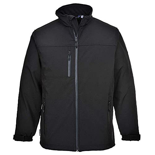 Portwest Softshell-Jacke (3-lagig), Farbe: Schwarz, Größe: XXL, TK50BKRXXL von Portwest