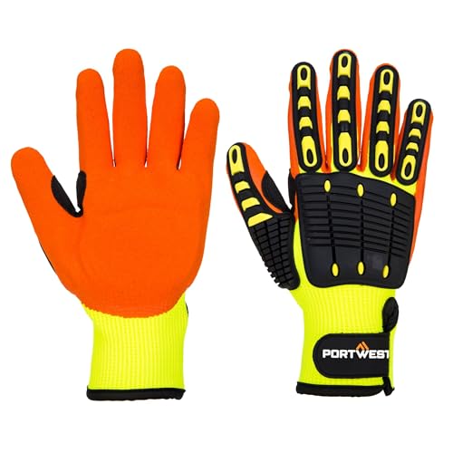 Portwest Stoss-Schutz-Handschuh, Größe: L, Farbe: Gelb/Orange, A721Y1RL von Portwest