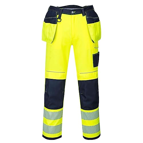 Portwest T501 Verstärkte PW3 Hi Vis Werkzeughalter Arbeitshose Gelb/Marine, 42 Portwest T501 Verstärkte PW3 Hi Vis Werkzeughalter Arbeitshose Gelb/Marine, 42 von Portwest