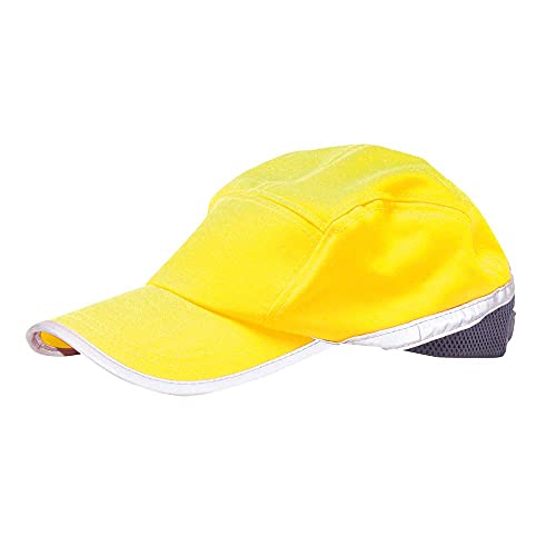 Portwest Warnschutz-Baseball-Cap, Größe: Einheitsgröße, Farbe: Gelb/Marine, HB10YNR von Portwest