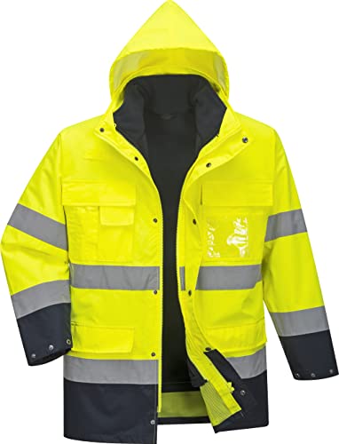Portwest Warnschutz-Jacke "Lite" 3-in-1 , Größe: XXXL, Farbe: Gelb/Marine, S162YNRXXXL von Portwest