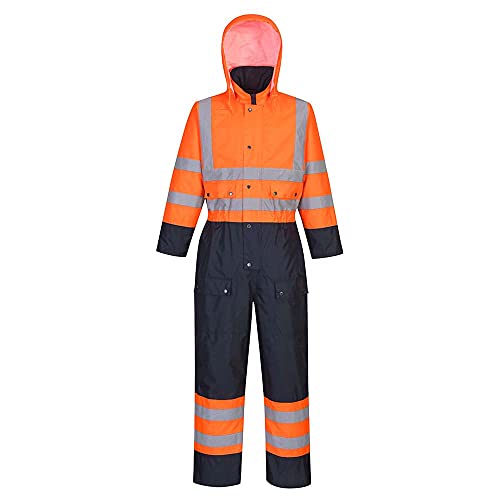 Portwest Warnschutz Kontrast Overall - gefüttert , Größe: 6XL, Farbe: Orange/Marine, S485ONR6XL von Portwest