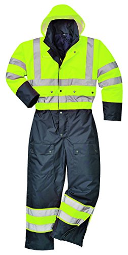 Portwest Warnschutz Kontrast Overall - gefüttert , Größe: M, Farbe: Gelb/Schwarz, S485YBRM von Portwest