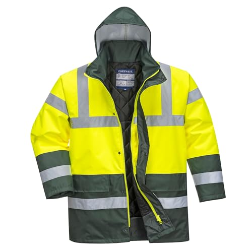 Portwest Warnschutz Kontrast Traffic-Jacke, Größe: L, Farbe: Gelb/Grün, S466YGRL von Portwest
