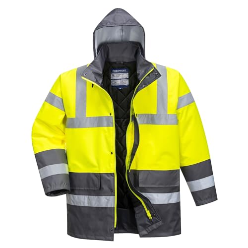 Portwest Warnschutz Kontrast Traffic-Jacke, Größe: XL, Farbe: Gelb, S466YERXL von Portwest