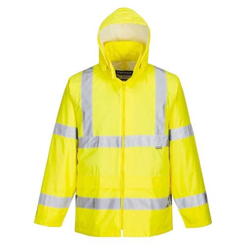 Portwest Warnschutz-Regenjacke, Größe: L, Farbe: Gelb, H440YERL von Portwest