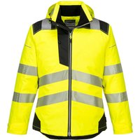 Portwest Warnschutz-Regenjacke mit Kapuze PW3 gelb XXXXXL - Gelb von Portwest