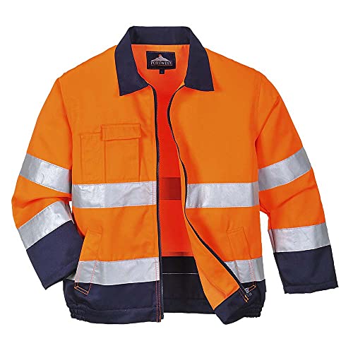 Portwest Warnschutzjacke Madrid , Größe: S, Farbe: Orange/Marine, TX70ONRS von Portwest