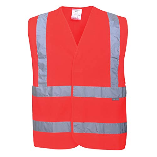 Portwest Warnschutzweste mit doppeltem Reflexband, Größe: L/XL, Farbe: Rot, C470RERL/XL Portwest Warnschutzweste mit doppeltem Reflexband, Größe: L/XL, Farbe: Rot, C470RERL/XL von Portwest