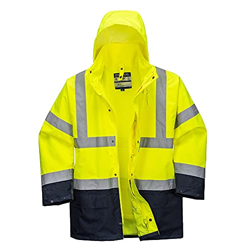 Portwest Winter Warnschutz Jacke 5-in-1, Größe: XXXL, Farbe: Gelb/Marine, S766YNRXXXL von Portwest