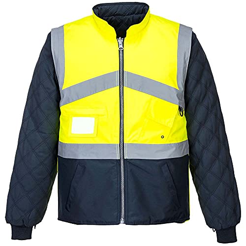 Portwest Zweifarbige Warnschutz Wendejacke , Größe: XXL, Farbe: Gelb/Marine, S769YNRXXL von Portwest