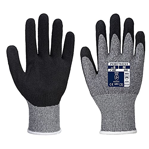 Portwest VHR Advanced Cut & Grip Gloves, Color: Grey/Black, Size: L, A665GRRL von Portwest