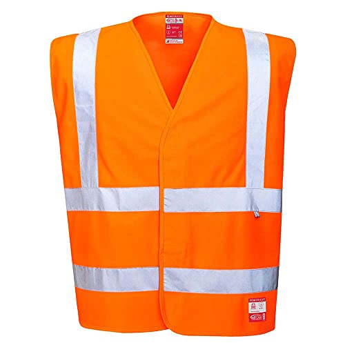 Portwest antistatische Warnschutz Weste - flammhemmend, Größe: XX/3X, Farbe: Orange, FR71ORRXX/3X von Portwest