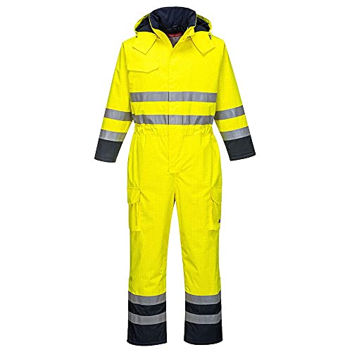 Portwest s775ynrl Bizflame Rain Hi-Vis Multi Overall, groß, gelb/marineblau von Portwest