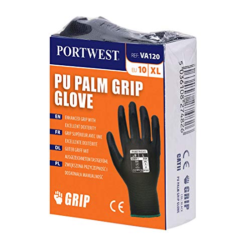 Portwest PU Handschuh für Verkaufsautomaten, Größe: M, Farbe: Schwarz, VA120K8RM von Portwest