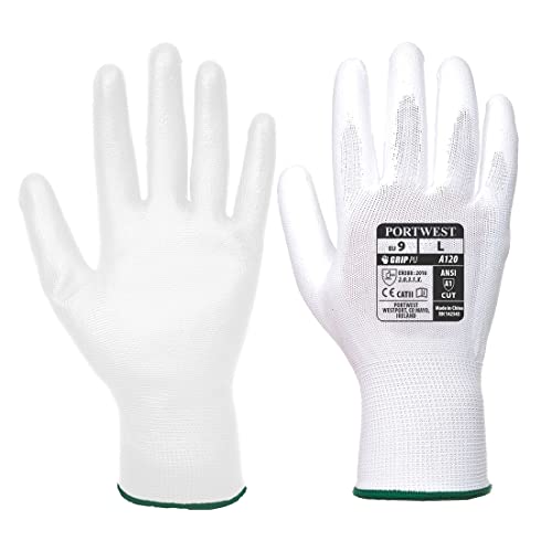 Portwest PU Handschuh für Verkaufsautomaten, Größe: S, Farbe: Weiß, VA120W6RS von Portwest