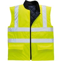 Portwest wasserabweisende, wendbare Warnweste mit Steppfutter Gelb XL von Portwest