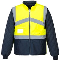 Reversibles Bicolore Hivis Weste Gelb/Navy 4XL von Portwest